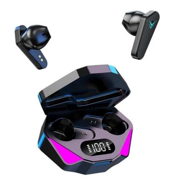 Игровые беспроводные наушники TWS X15 с микрофоном и кейсом-павербанком 1200 мАч, Bluetooth 5.0, черные геймерские наушники TWSX15 фото