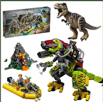 Конструктор Dinosaur World 11337 Бій тиранозавра та робота-динозавра 740 деталей 11337 фото