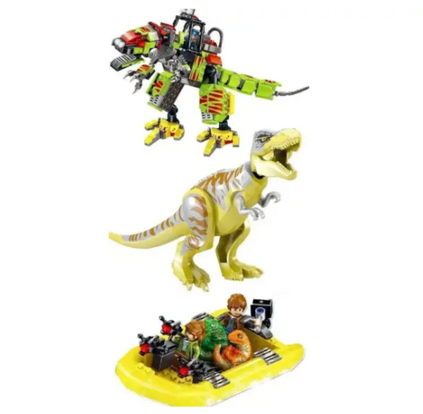 Конструктор Dinosaur World 11337 Бой тираннозавра и робота-динозавра 740 деталей 11337 фото