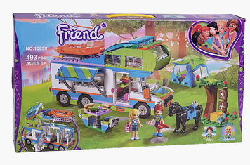 Конструктор Bela 10858 Friends Будинок на колесах з човном та фігурками, 493 деталі 82402 фото
