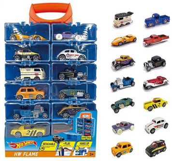 Набор машинок HC 8606-2 Hot Wheels (14 шт.) в модульных боксах-гаражах с ручкой для переноски, металлопластик 170178-7 фото