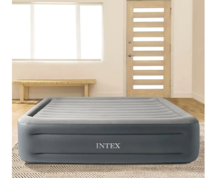 Надувне ліжко Intex 64126 Dura-Beam Plus (203х152х46 см) з вбудованим електронасосом, двоспальне 101413 фото