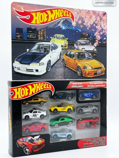 Набір дитячих інерційних машинок Hot Wheels (10 шт), металопластикові моделі в подарунковій упаковці 166118 фото