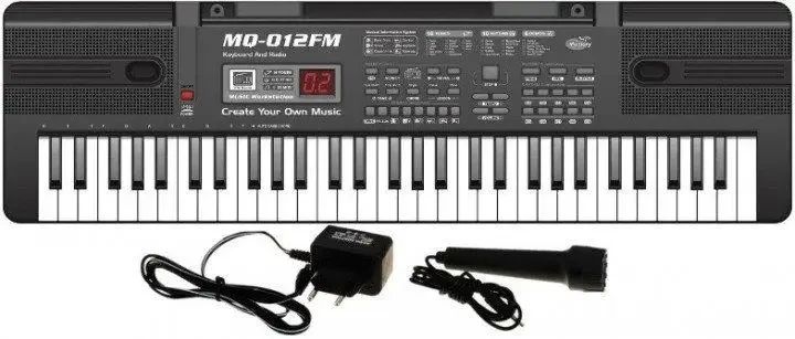 Пианино синтезатор с радио Piano MQ 012 FM. Работает от сети, с микрофоном, 61 клавиша  MQ-012FM фото