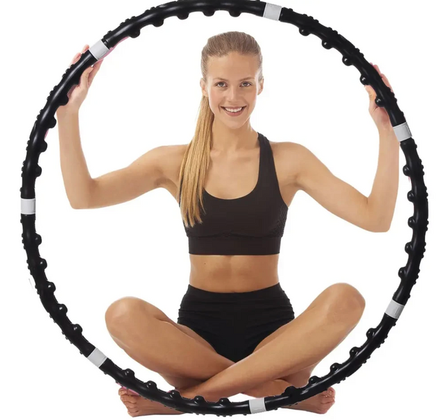 Утяжеленный массажный обруч Хула Хуп (Hula Hoop) с магнитными вставками: 1.3 кг, разборный MEX23 фото