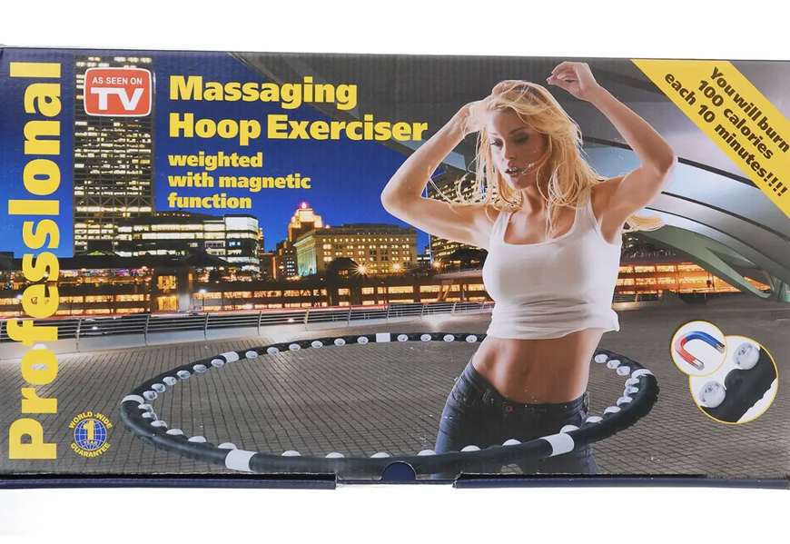 Утяжеленный массажный обруч Хула Хуп (Hula Hoop) с магнитными вставками: 1.3 кг, разборный MEX23 фото
