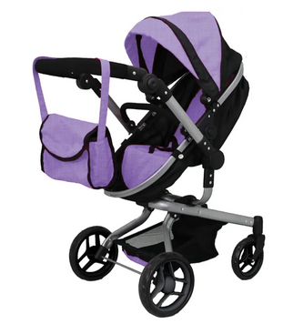 Коляска для куклы 2в1 Carrello Fortuna 9695 PURPLE Фиолетовая 9695-P фото