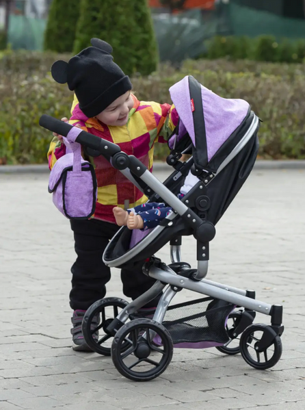 Коляска для ляльки 2в1 Carrello Fortuna 9695 PURPLE Фіолетова  9695-P фото