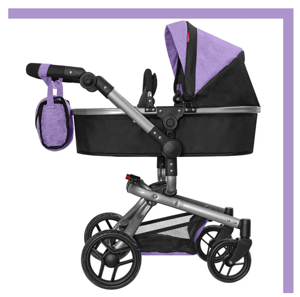 Коляска для ляльки 2в1 Carrello Fortuna 9695 PURPLE Фіолетова  9695-P фото