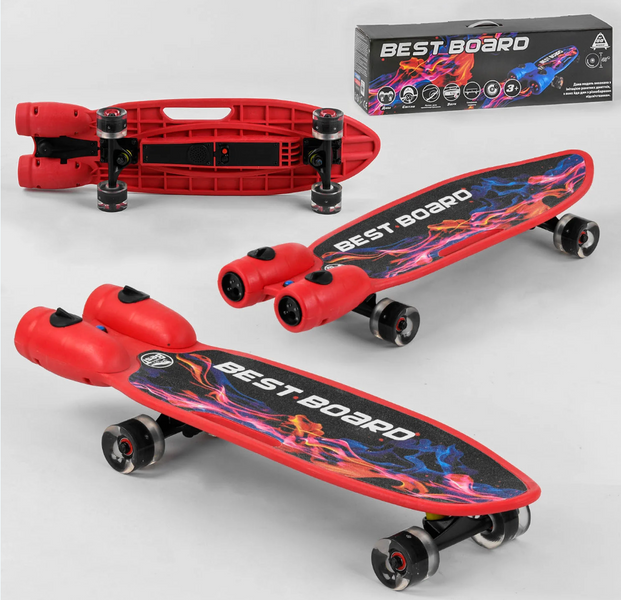 Скейтборд S-00501 Best Board з музикою і димом, USB зарядка, акумуляторні батареї, колеса PU зі світлом 60х45мм 102872 фото