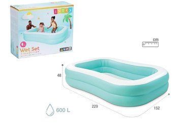 Надувний басейн Intex 57181 Aqua Swim Center "Мандарин": 229х147х46 см 57181 фото