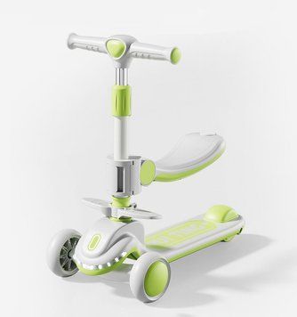 Самокат триколісний з сидінням Skyper L-83/1598: Колеса PU 125х40 мм, музика, світло, складний механізм 189135 фото