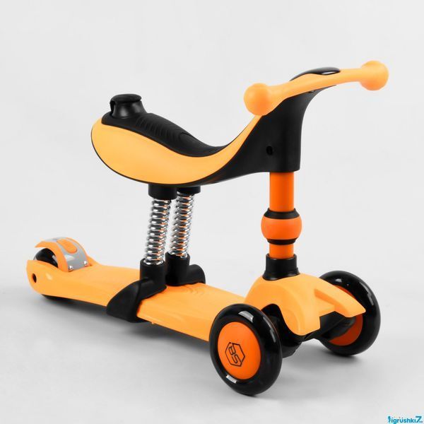 Самокат-велобіг 3в1 Best Scooter BS-50584: Батьківська ручка, сидіння та амортизатори 105657 фото