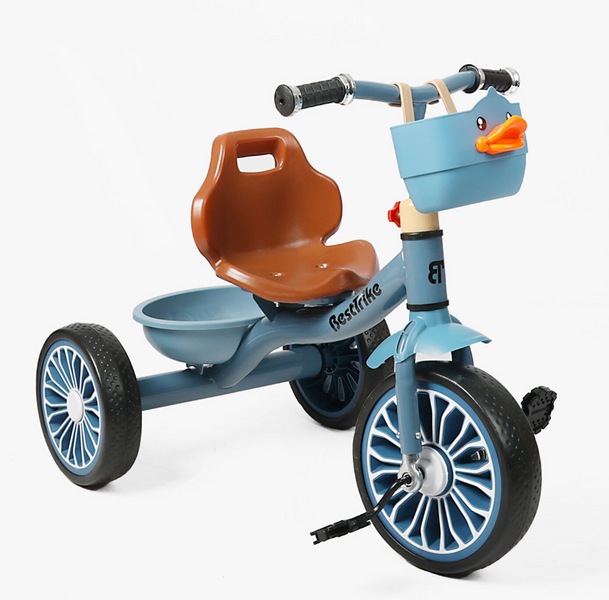 Дитячий триколісний велосипед Best Trike BS-81694: сталева рама, колеса EVA, кошик 193683 фото
