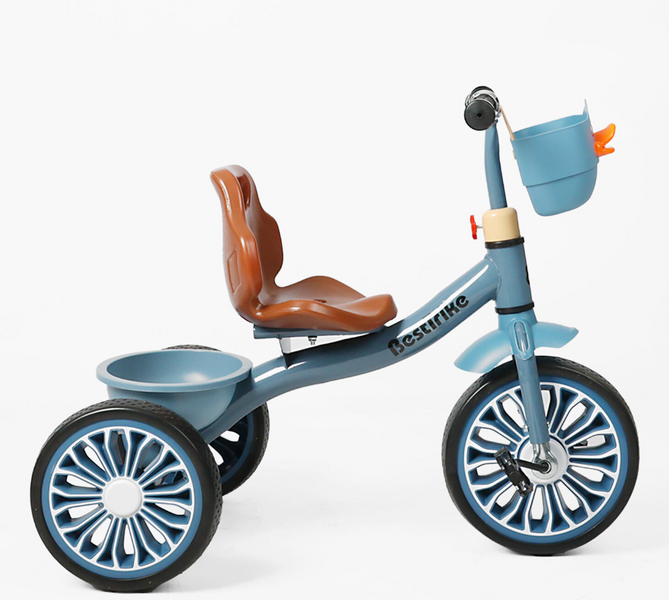 Дитячий триколісний велосипед Best Trike BS-81694: сталева рама, колеса EVA, кошик 193683 фото
