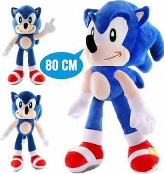 Велика м'яка плюшева іграшка Сонік 80 см (герой Sonic the Hedgehog, преміум якість) 80-21 фото