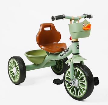 Дитячий триколісний велосипед Best Trike BS-81694: сталева рама, колеса EVA, кошик 193689 фото