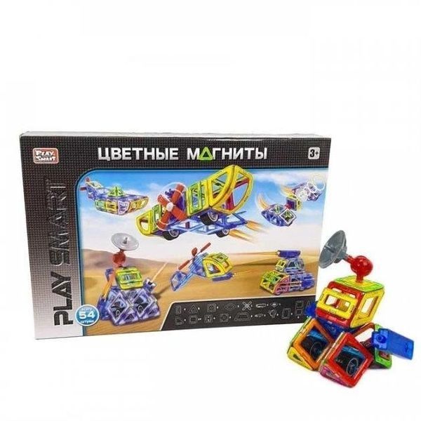 Магнітний конструктор Play Smart 2429 техніка, 54 деталі 2429 фото