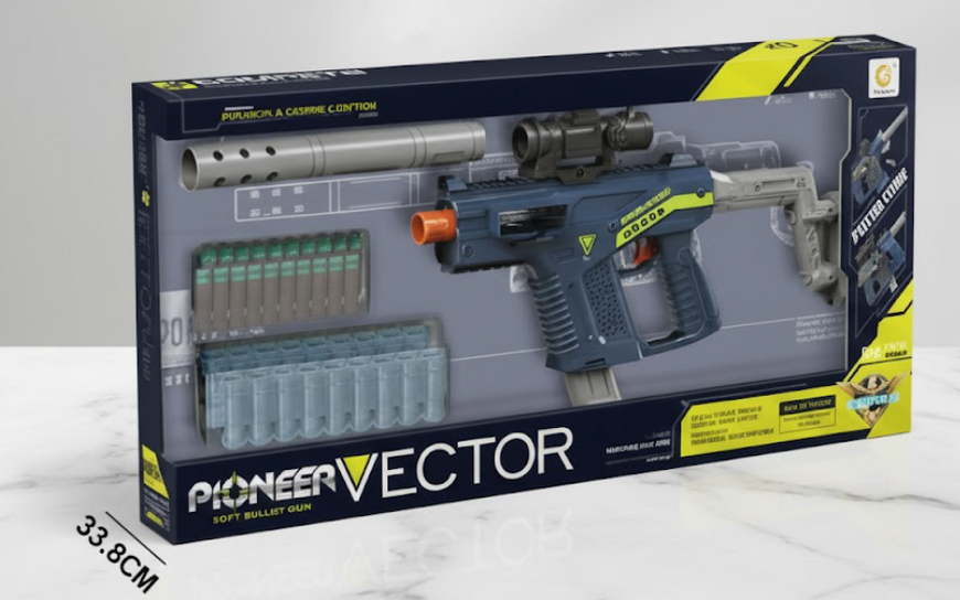 Дитячий Автомат з Гільзами, що вилітають Pioneer Vector 68 см М'які Кулі 181063 фото